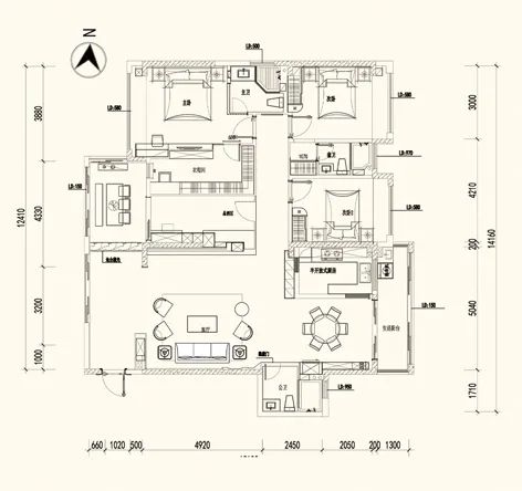 锦峰天地现代轻奢混搭样品房丨中国潮州丨潮州市九木堂装饰-14