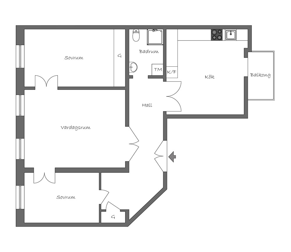 宁静优雅的斯德哥尔摩经典公寓-23