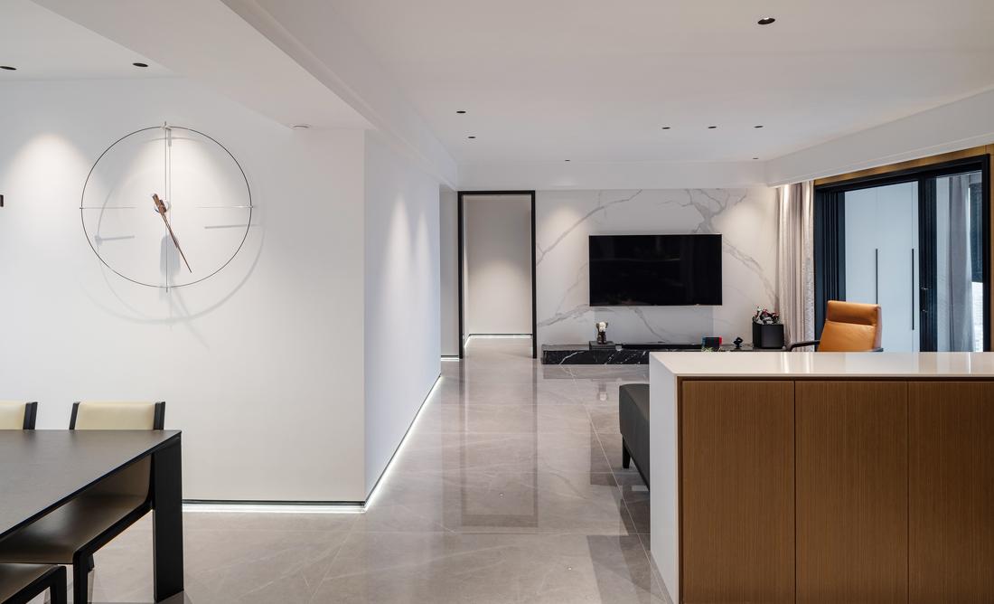 灰白之境 · 简约而不简单的客餐厅设计-0
