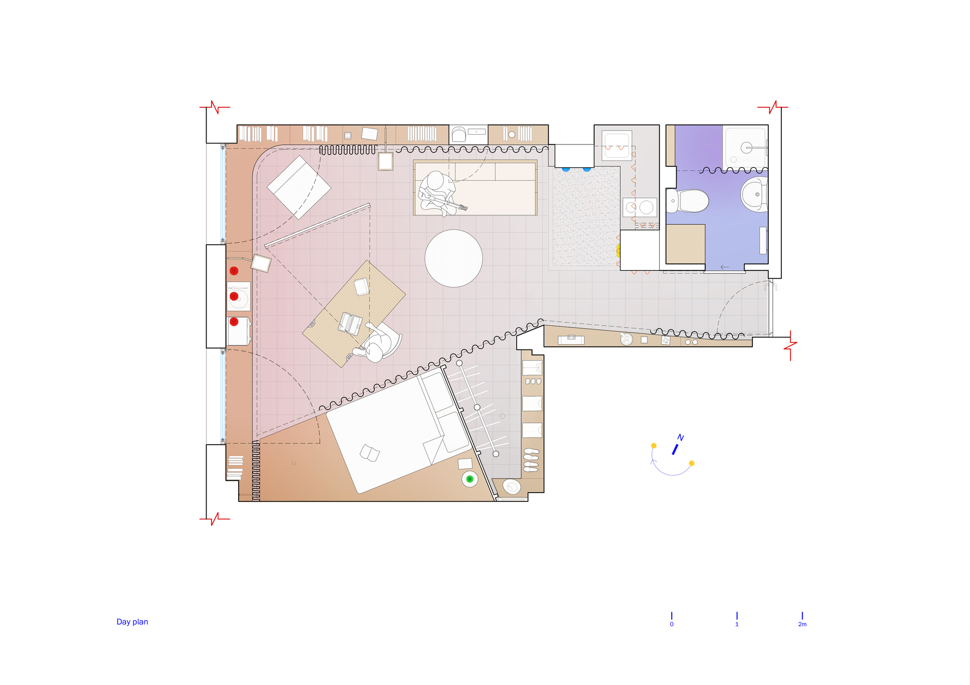 蜕皮公寓丨西班牙马德里丨Husos Architects-25