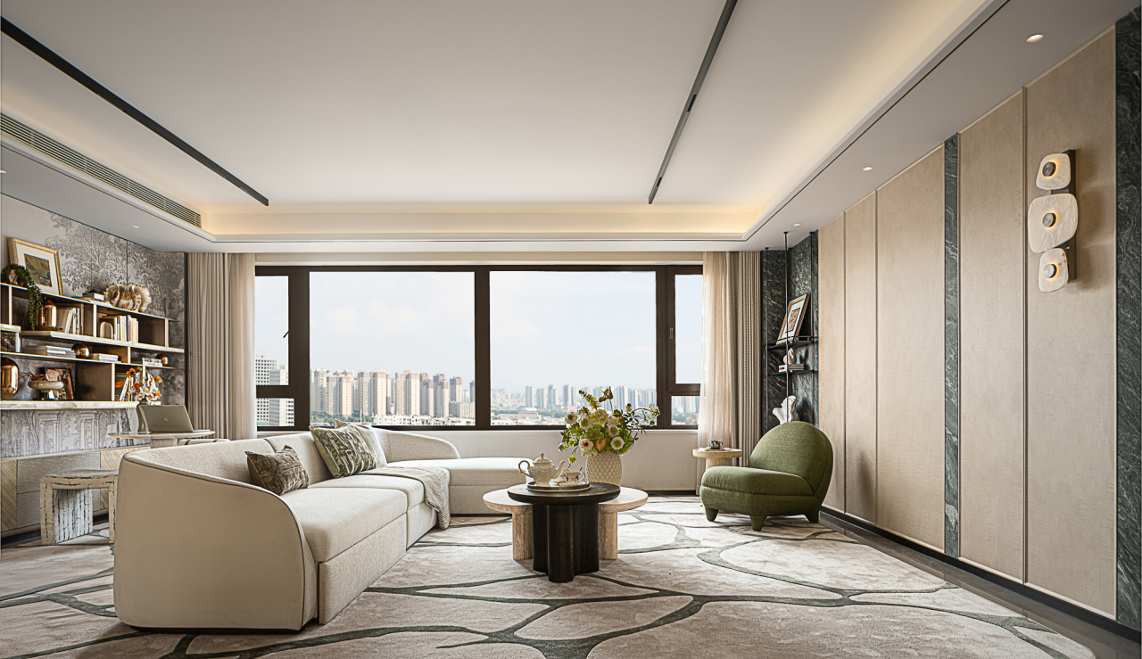 沈阳华润九悦二期174㎡样板间丨中国沈阳丨精装万景百年室内设计有限公司,软装北京靳朝晖设计有限公司-6