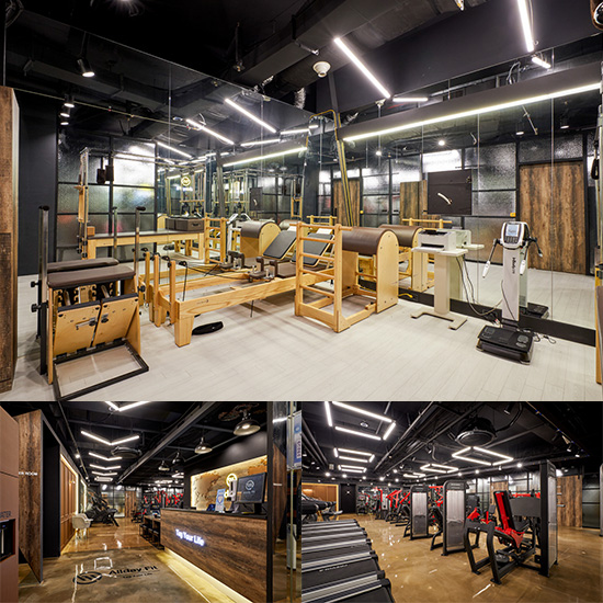 黑钛金质感，140 平健身中心设计诠释现代风尚-1