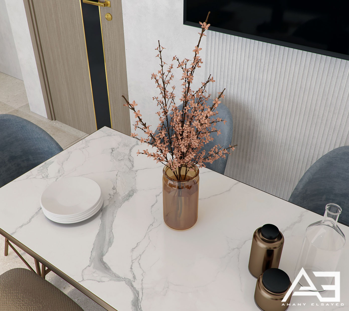 现代化带卫生间的客厅丨沙特阿拉伯丨AMANY ELSAYED-9