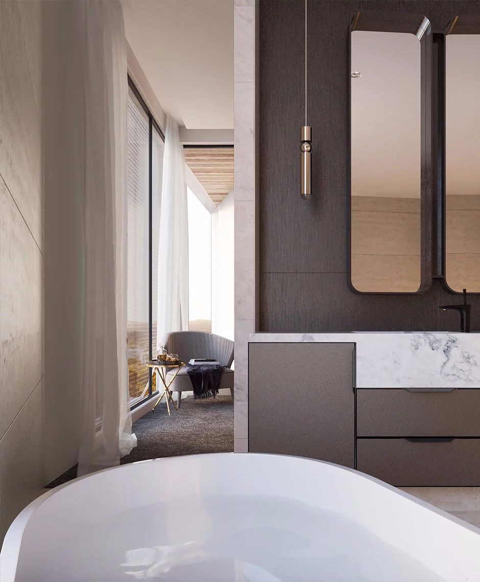 非鬼才   敢设计丨顶层连廊竟被设计成悬浮的空中泳池-54