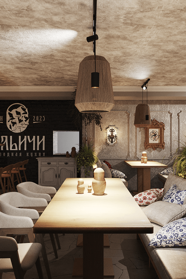 НАСЛЕДЗЬЕ（HERITAGE）餐厅室内设计项目丨白俄罗斯维捷布斯克丨Maryia Matsiash （ANIKIИA）-10