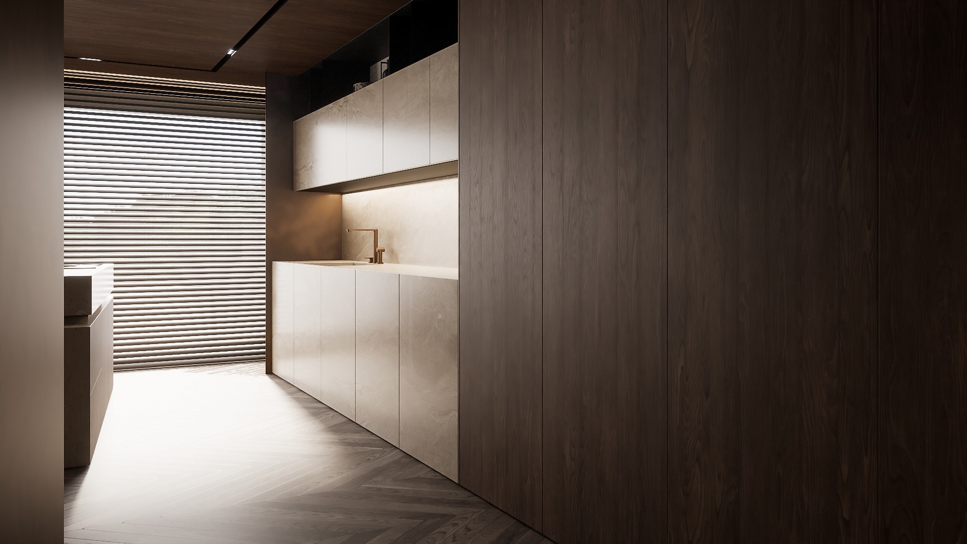 暖棕色系住宅设计 超有氛围感！-7