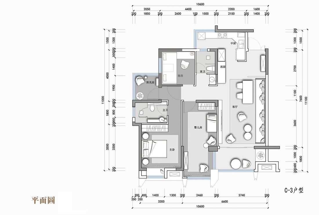 翡翠天骄温馨轻奢家居设计-0