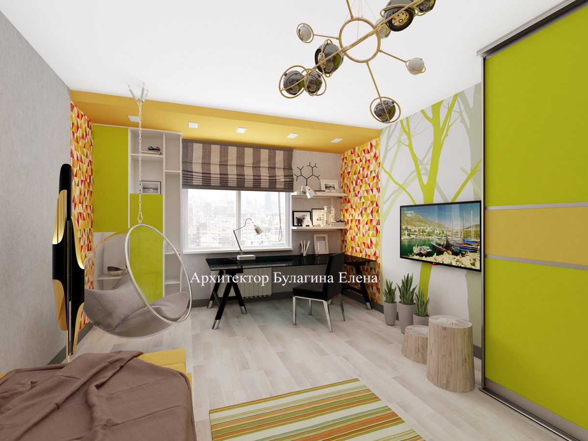 莫斯科两儿童房生态风格公寓设计项目丨俄罗斯莫斯科丨Булагина Елена（布尔拉金娜·叶连娜）-38