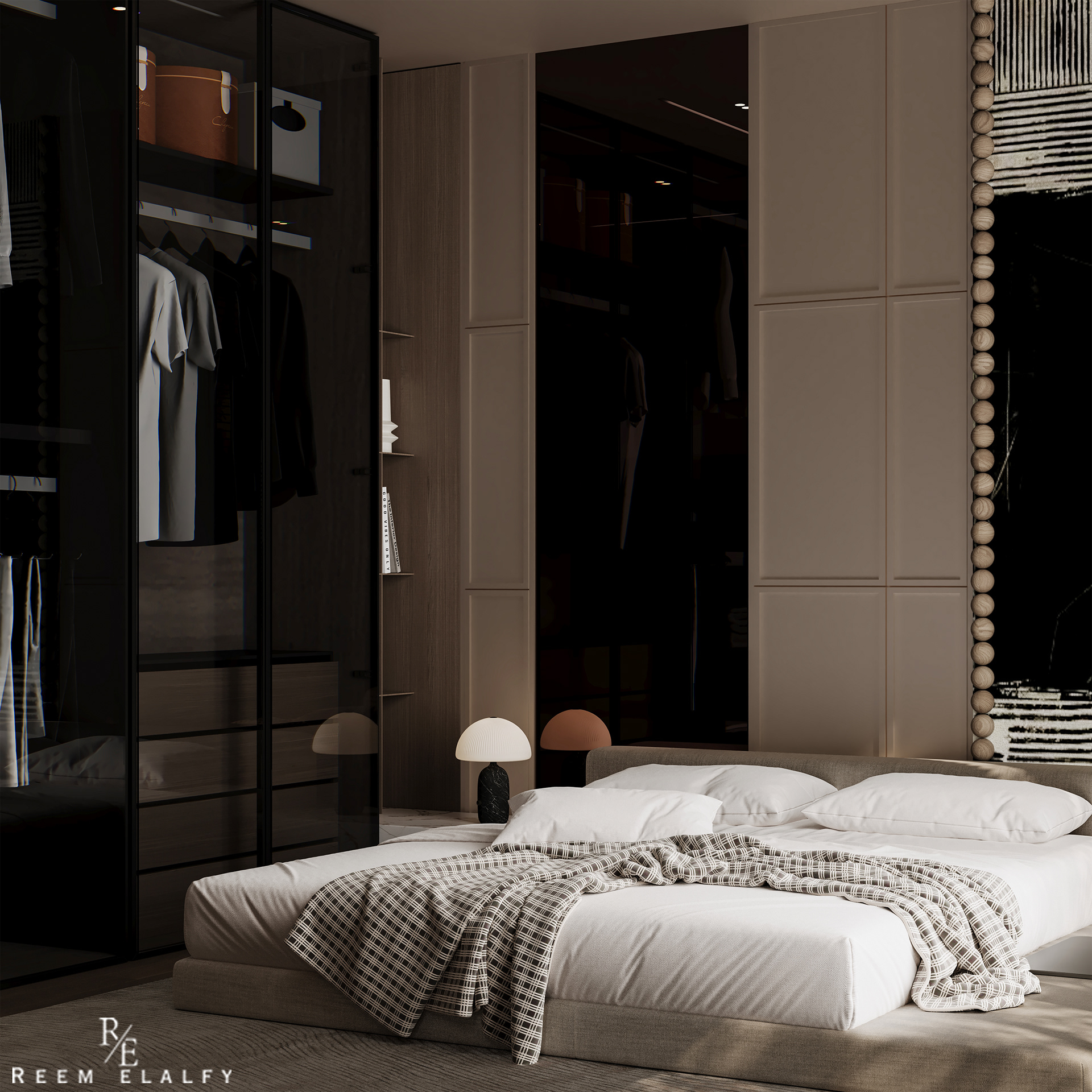 Modern Bedroom Interior | Warm Minimal Design-5
