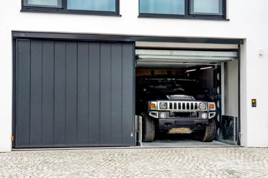 Bauhaus Villa with car lift-45