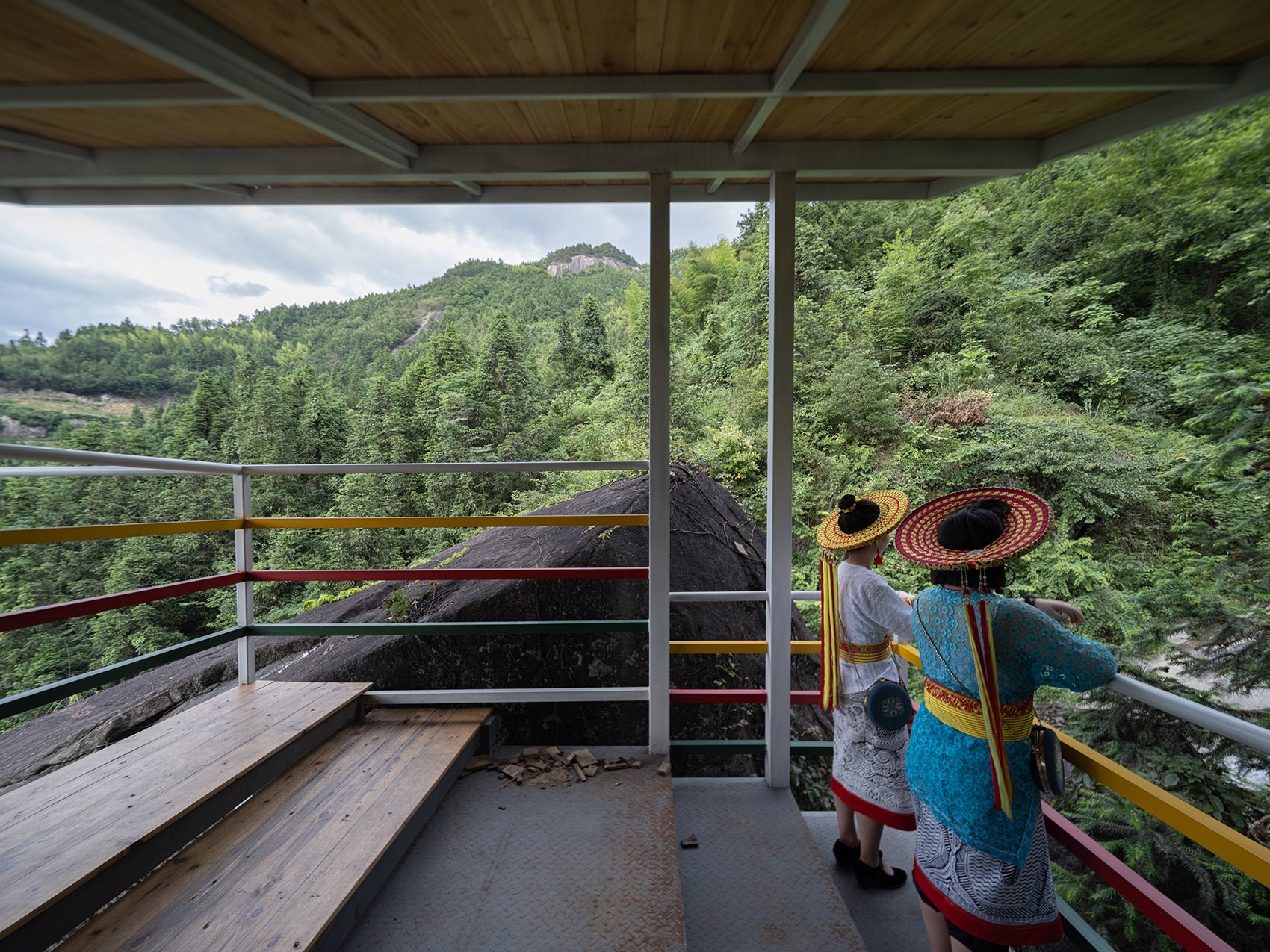 白水洞天,山野几何·白水洞村石瀑间的线性钢亭组群丨中国邵阳丨湖南大学建筑与规划学院-50