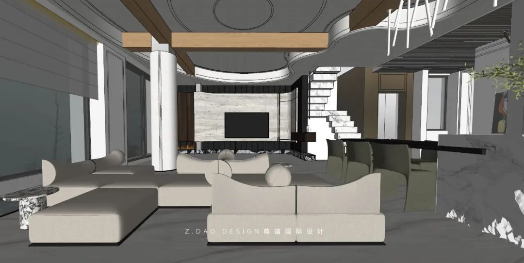 尊道新作|合肥『丽丰璞羽山』500㎡自然主义别墅，让家如有机生命般生长。-187