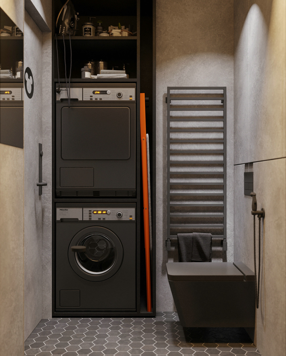 橙蓝双色打造惊艳空间，专业点评设计亮点-19