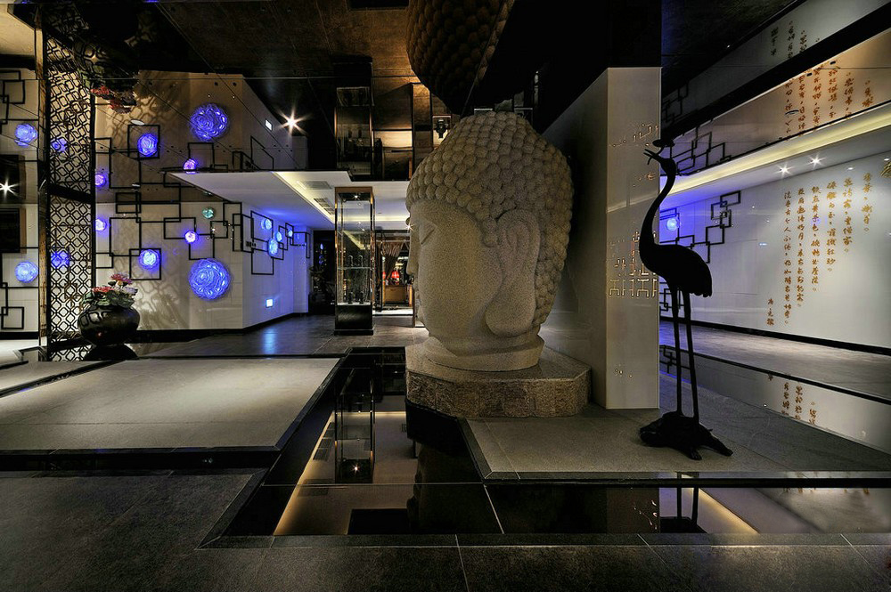 中式--禅意风格铭豪茶式效果图-1