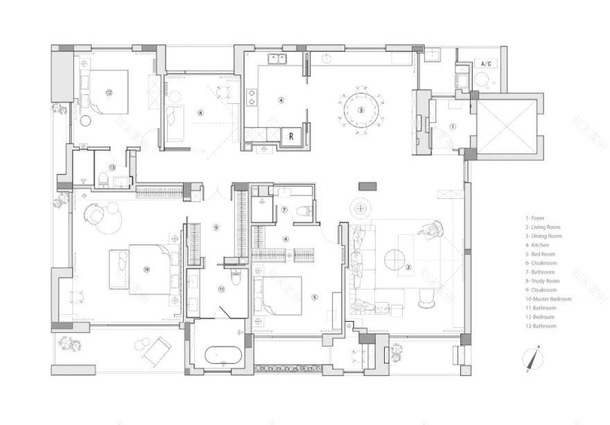杭州小和山莱姆石护墙板住宅丨中国杭州丨DNA 邸内设计-49