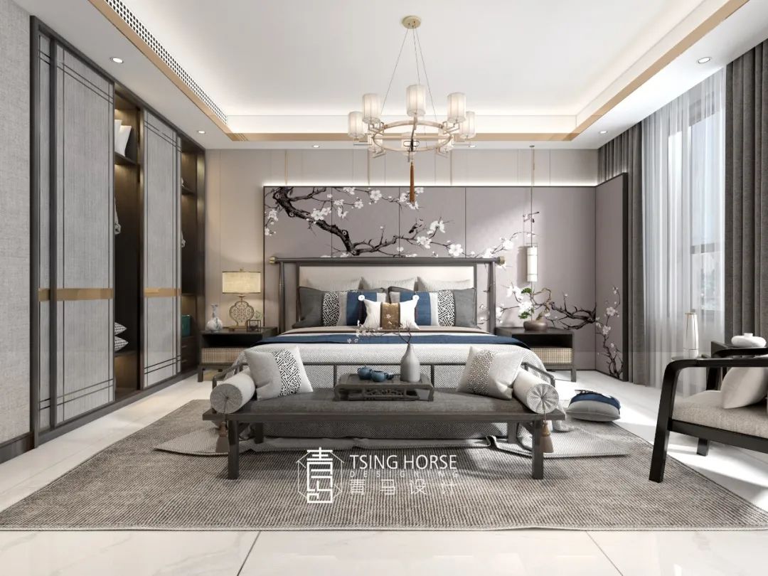 湾流新中式雅居，200㎡空间清雅艺术焕新生-68