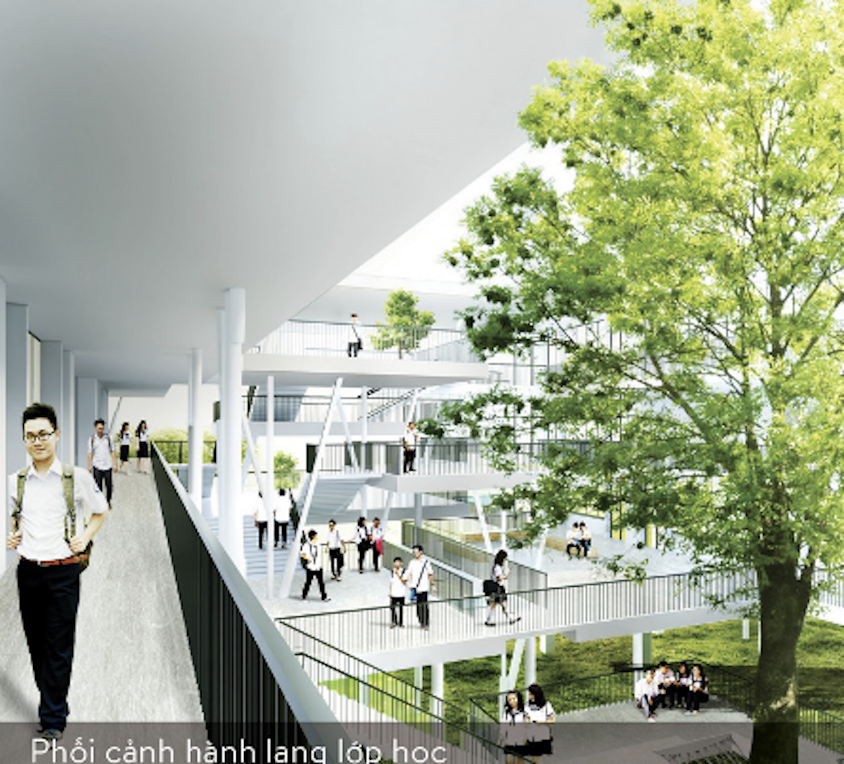 绿色校园设计典范 | 越南 Vinh Phuc 市高级中学-31