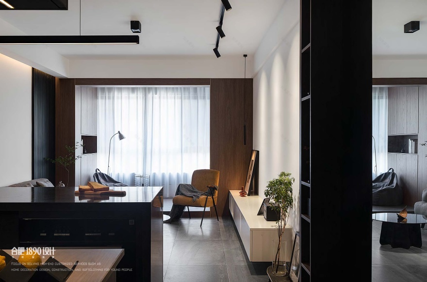 合肥1890设计|高铁都市花园:98m2时尚酷感的年轻宅-101