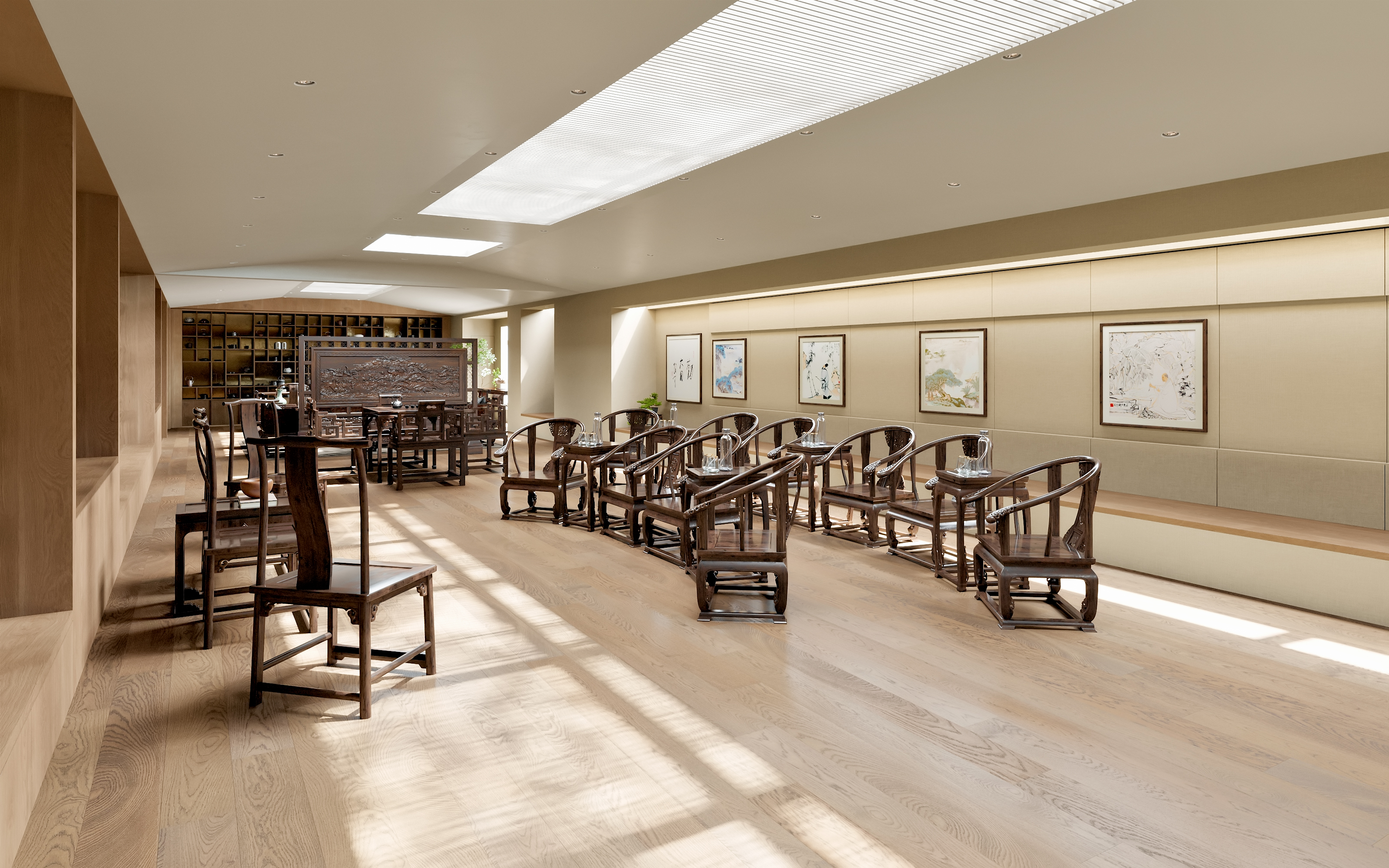 中式艺术中心风效果图表现-12