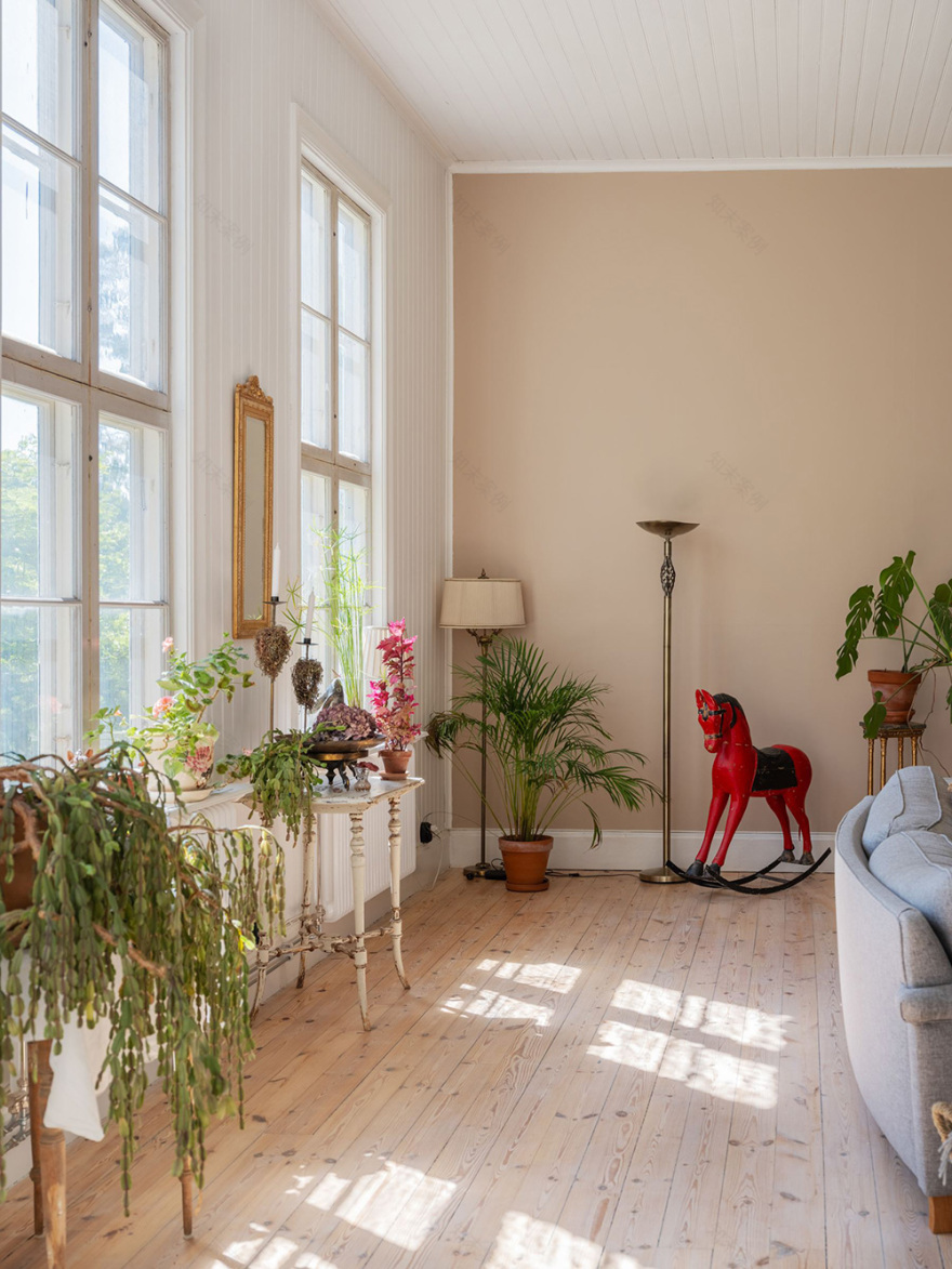 瑞典老村校改造的大型明亮别墅-12