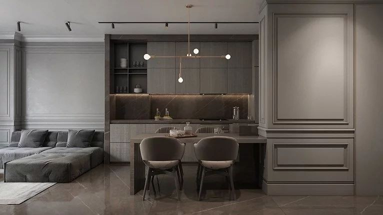 现代简约轻奢风格 | 混搭元素打造高级感大宅-40