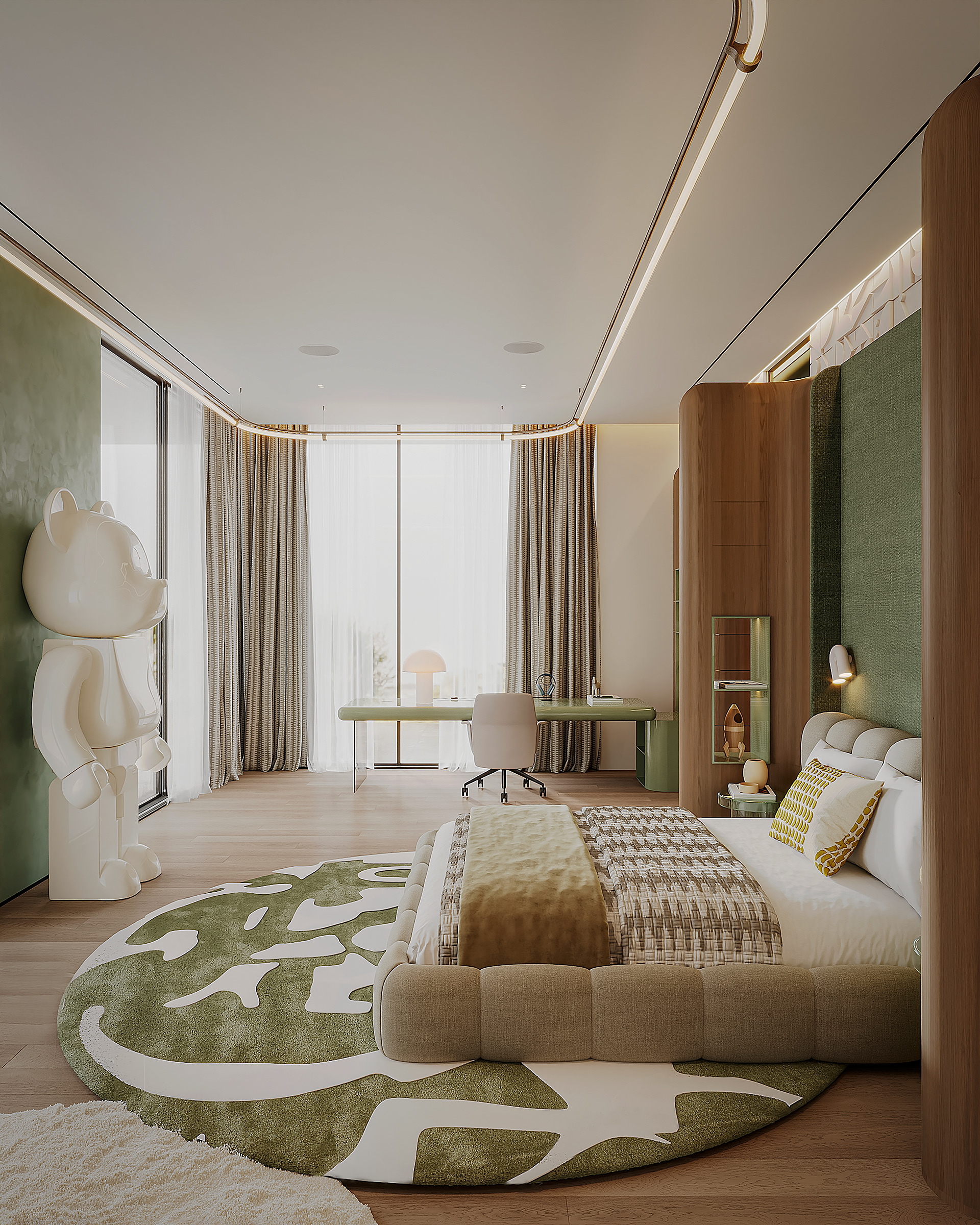 现代男孩的卧室-8