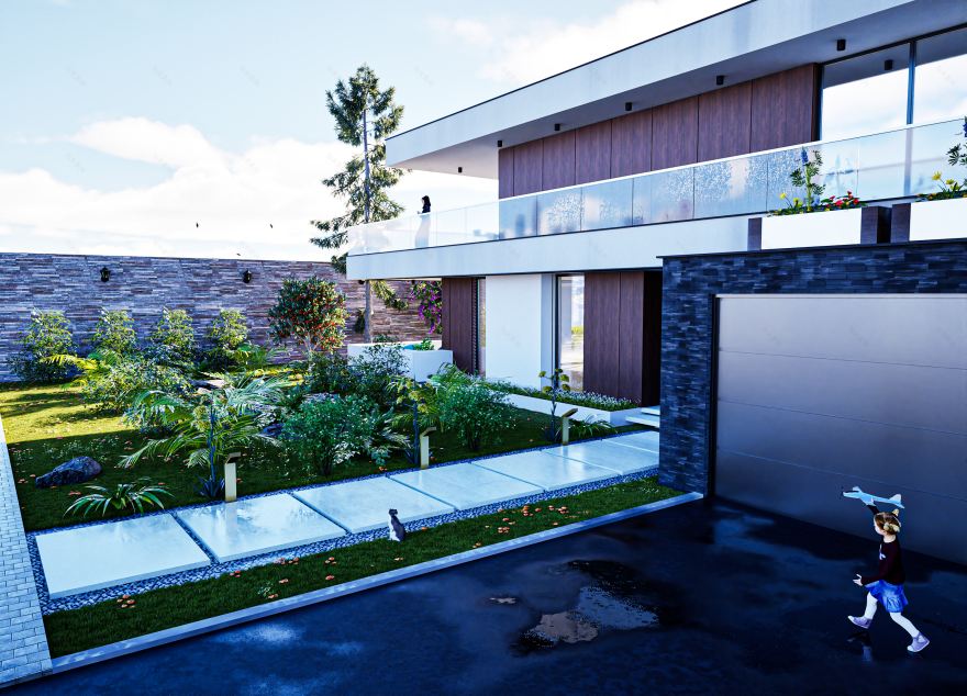 Modern Villa – Exterior & Landscape Visualization-24