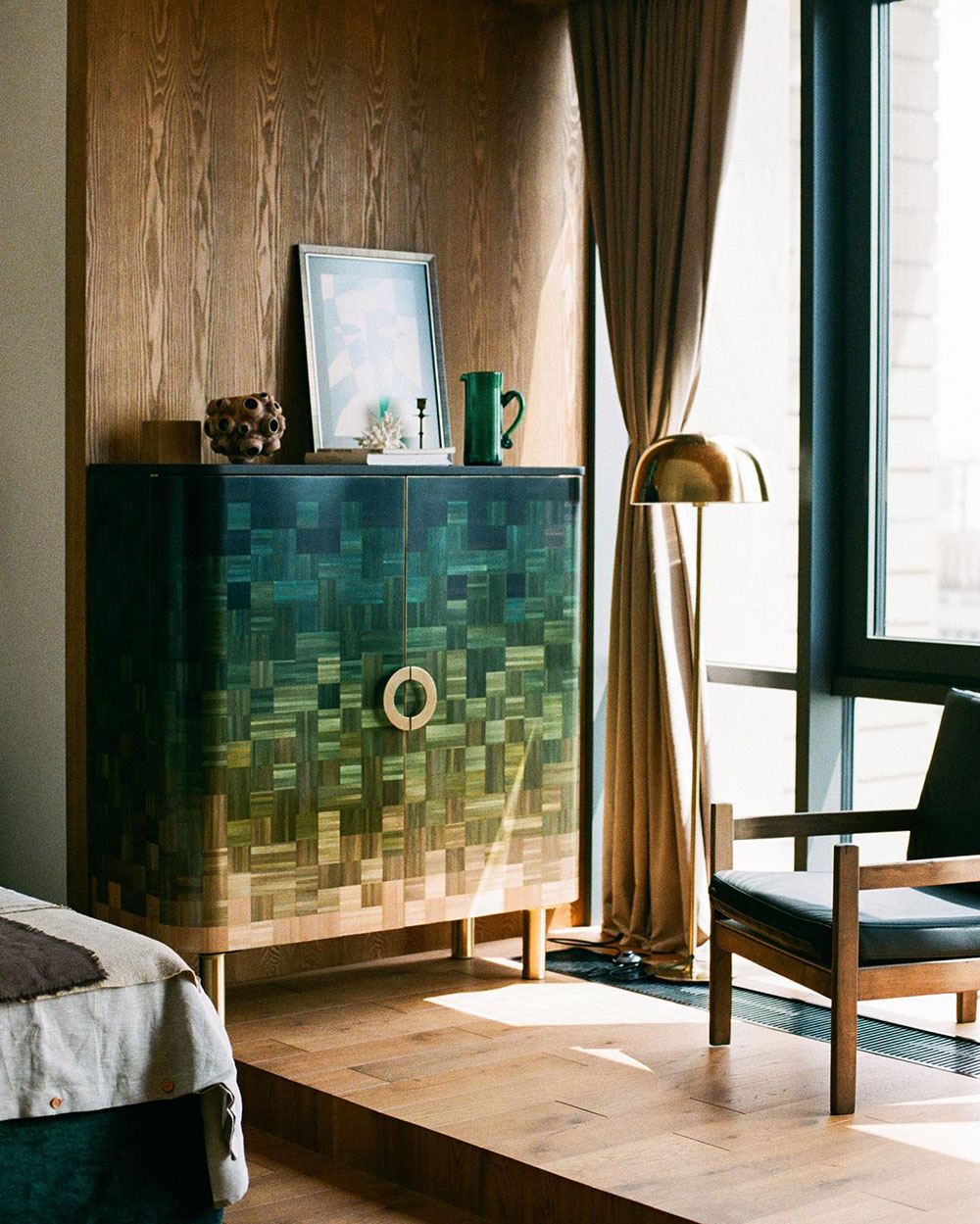 翡翠绿调 | 奥德萨 50 平米小公寓的清新设计-6