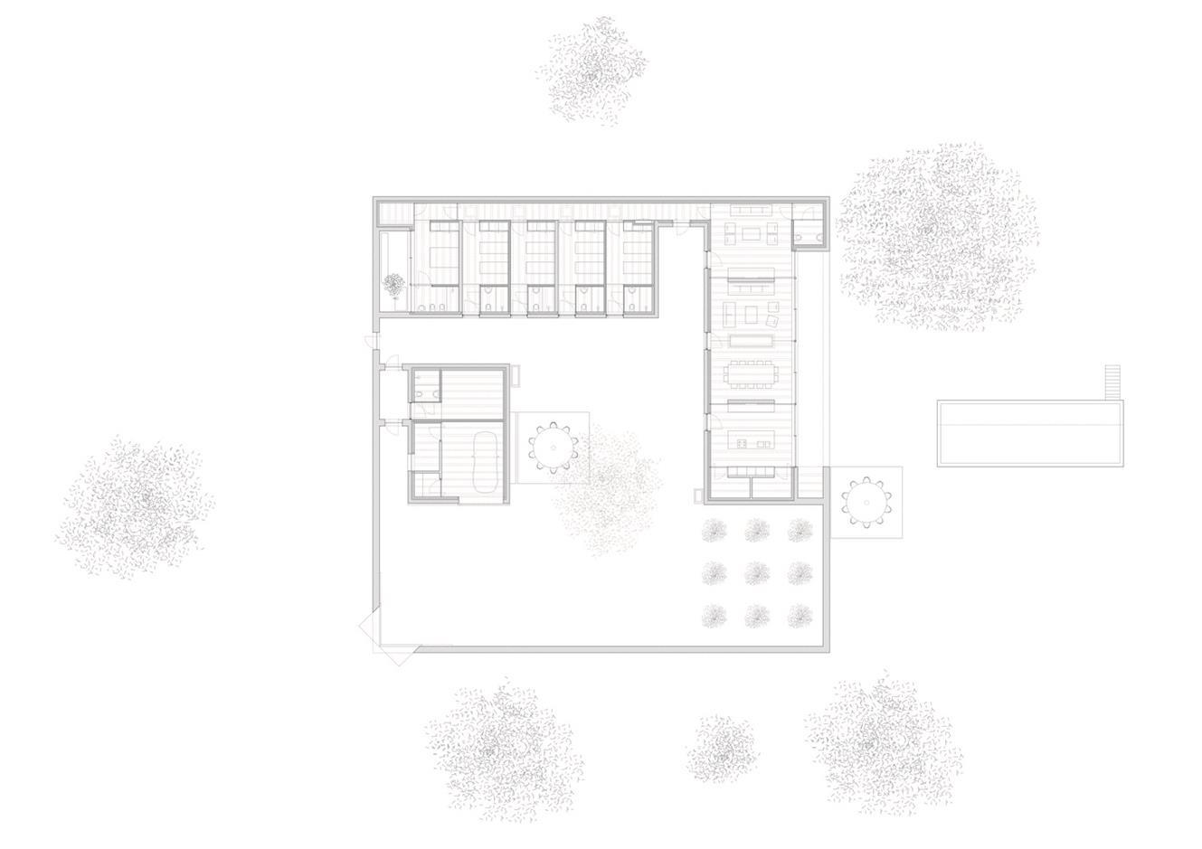 无尽景观中的白色诗意别墅设计丨戈者设计-17