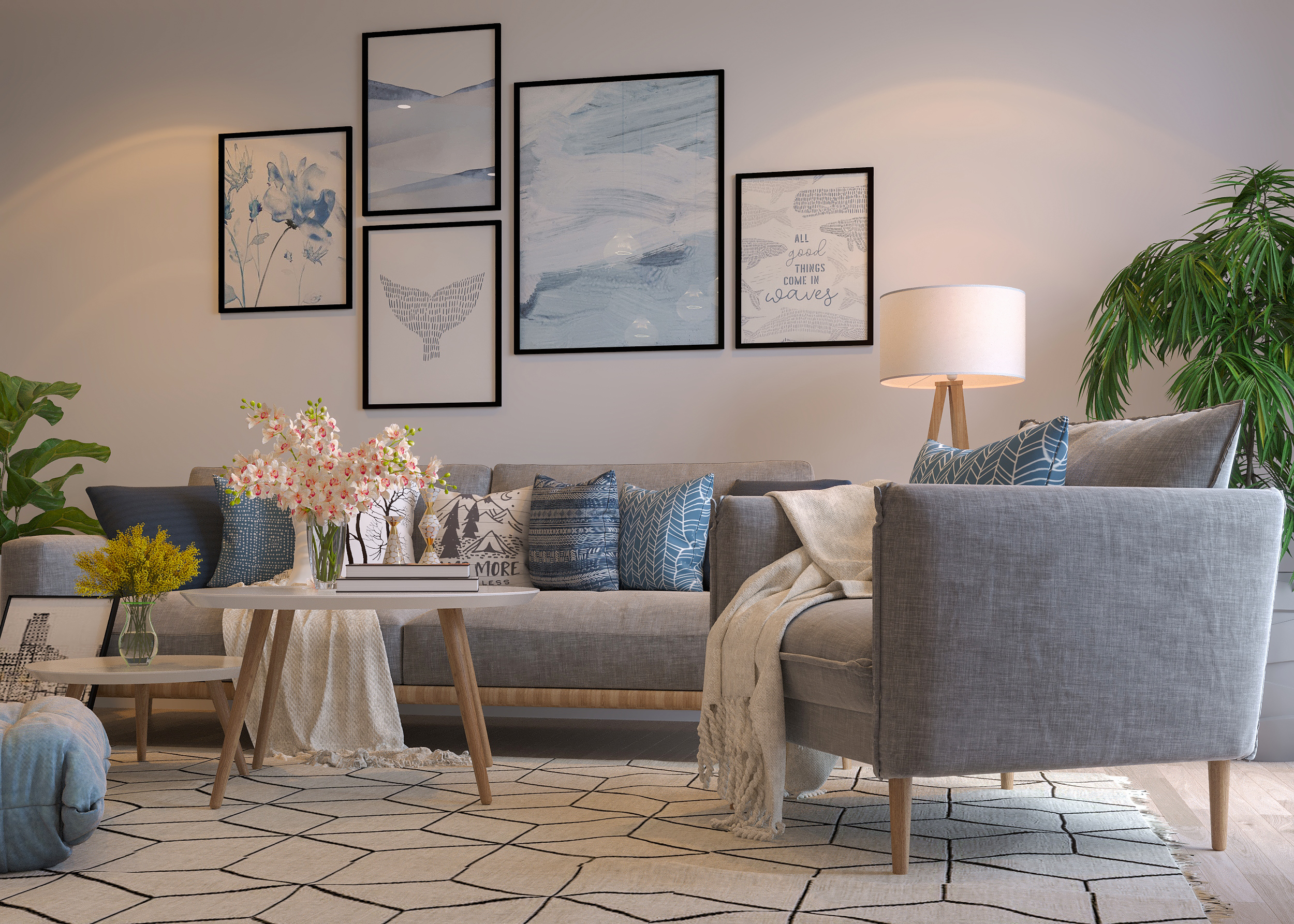 Scandinavian Living Room, Corridor & Stairs-5