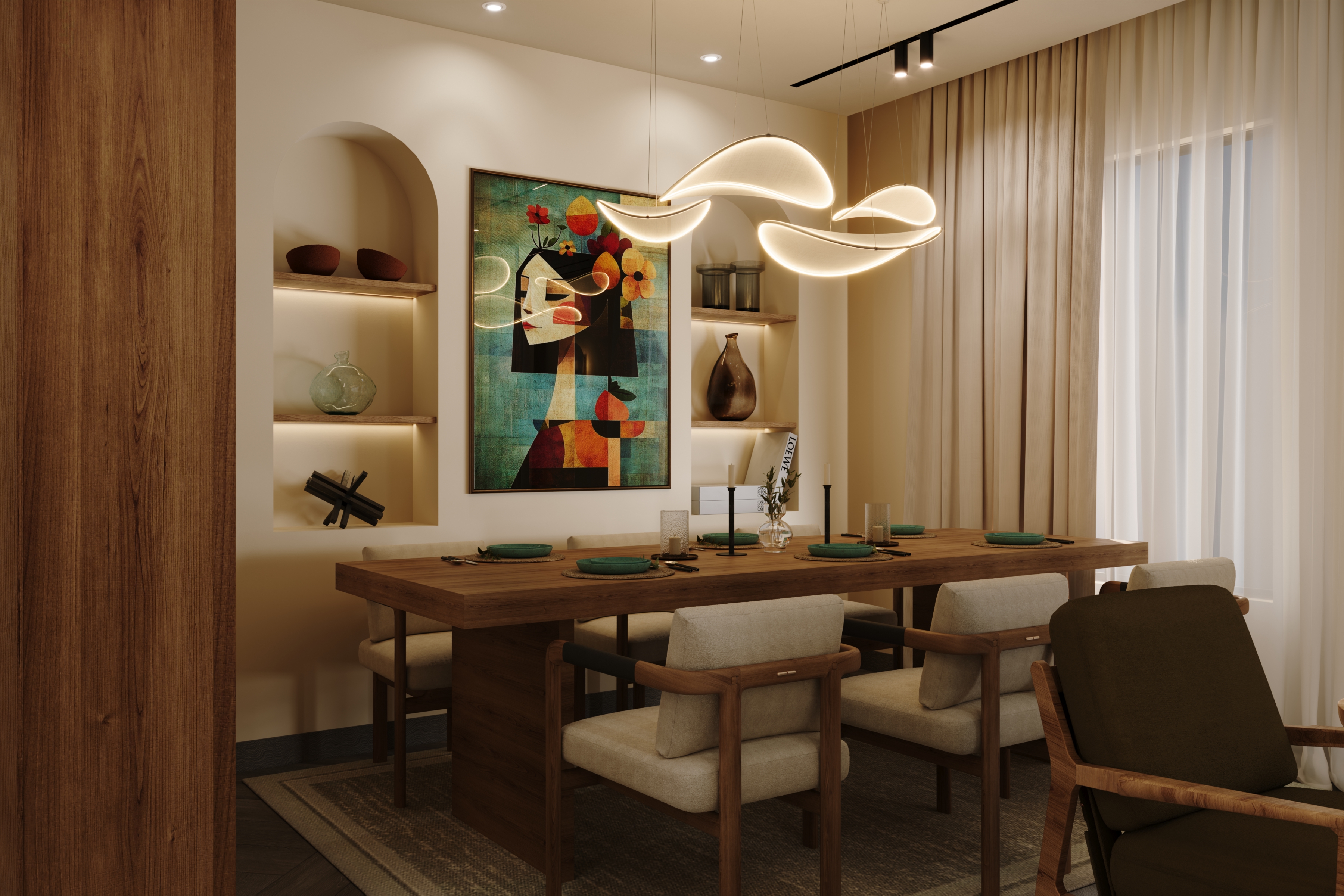 Minimal Warm Apartment Reception-4