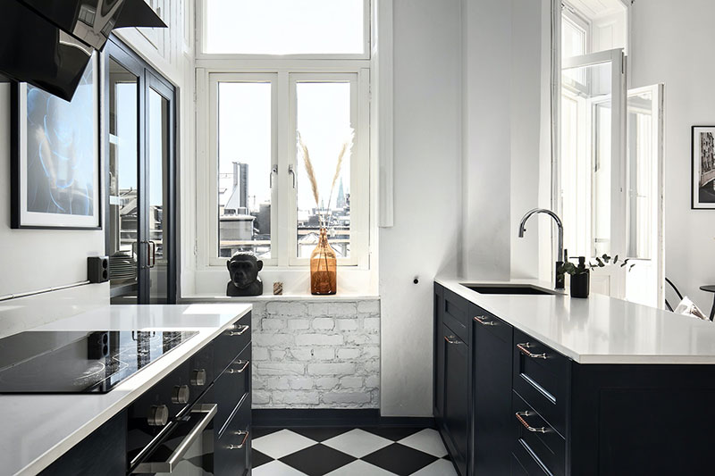 迷你黑白公寓 | 小空间大利用-14