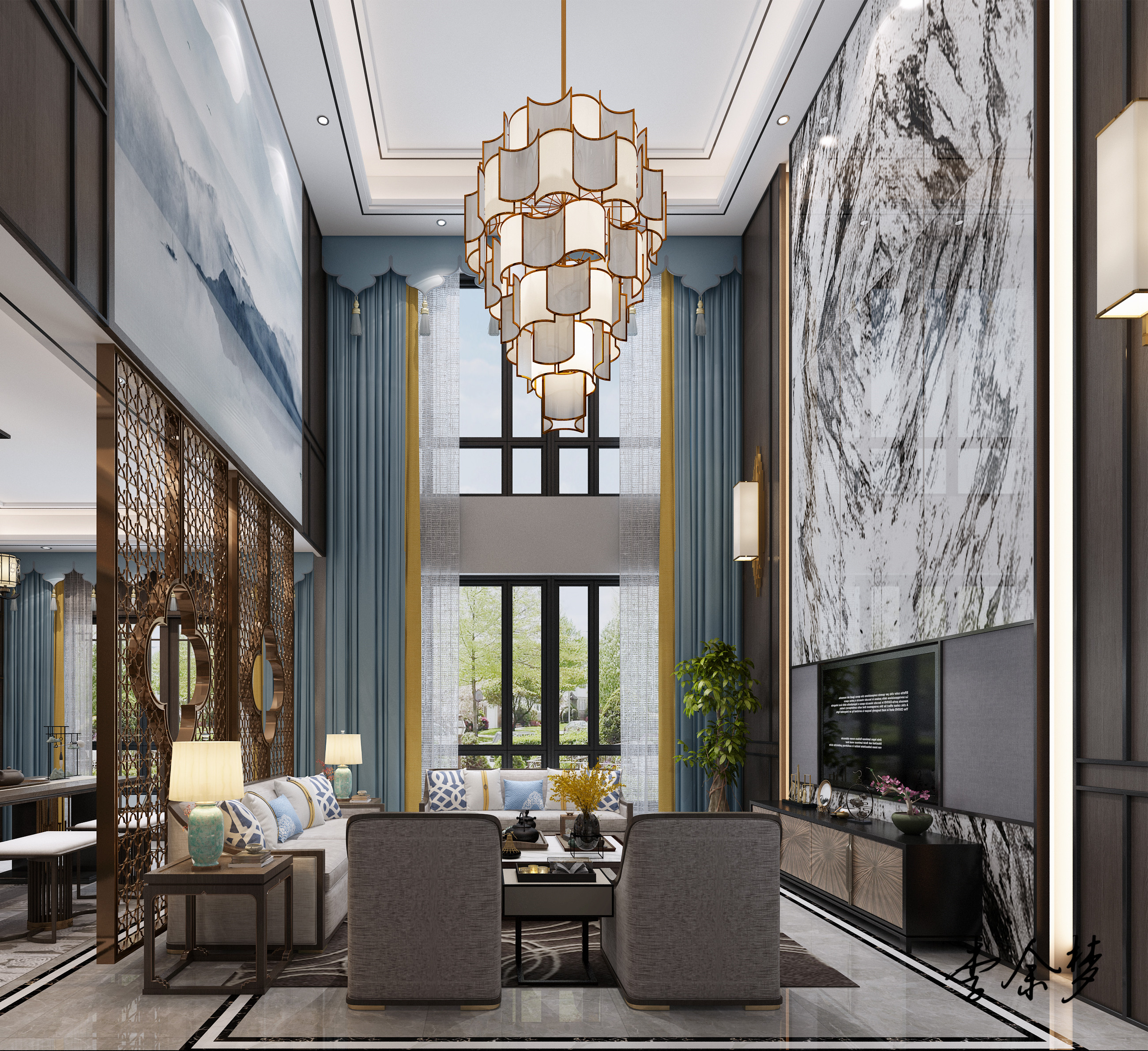 新中式山水画境诗意家居-5