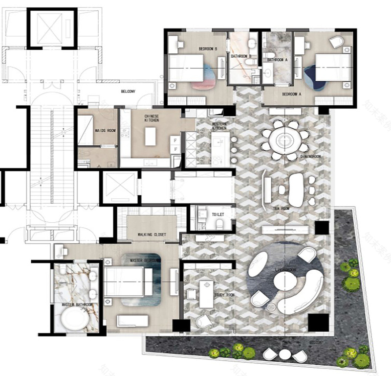 成都双流华府现代新古典样板房-24