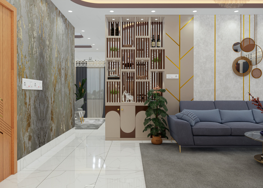 Living,Daining & kitchen室内设计项目丨Jr.Architect MD.Faruk-11