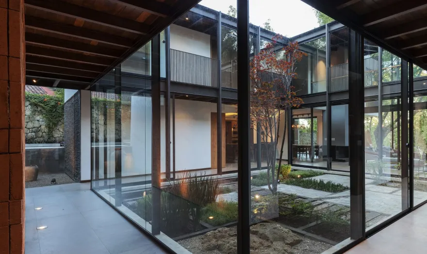 墨西哥森林中的现代庄园 | House Audisan-46