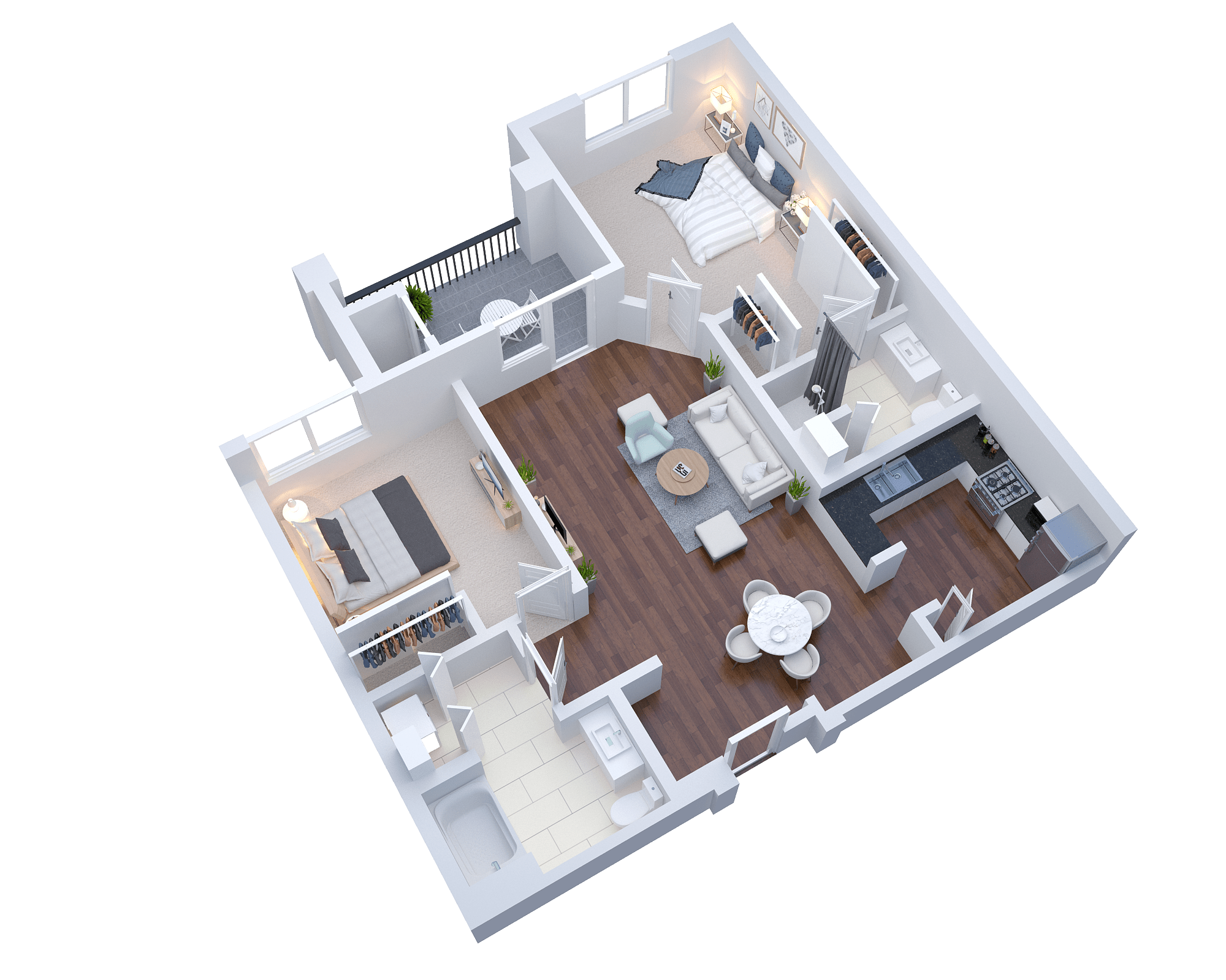 逼真视图三维平面图丨The 2D3D Floor Plan Company-19