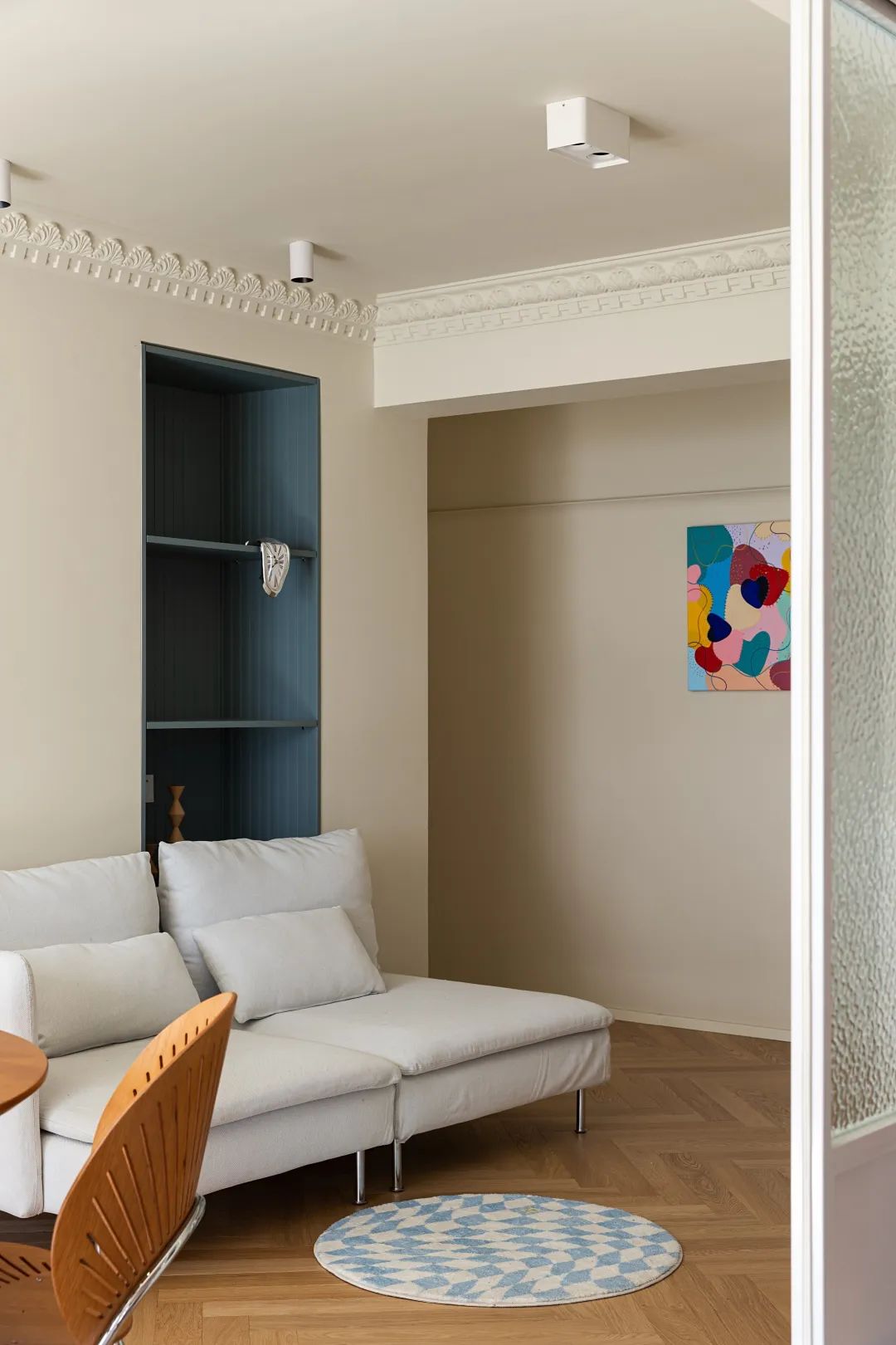 70㎡小黑屋变身法式“奶色治愈系”丨中国北京丨云深空间设计事务所-47