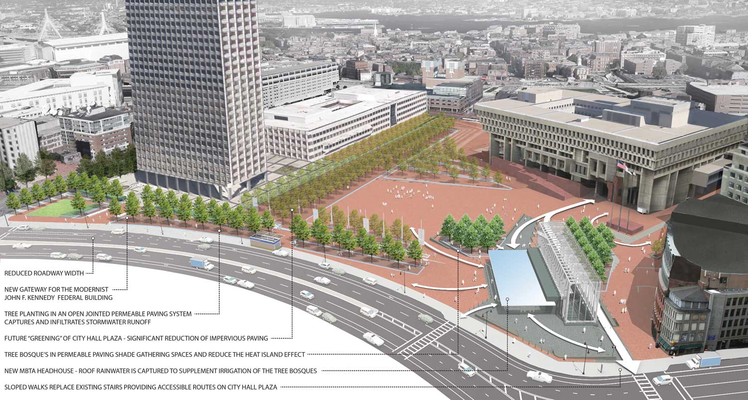 波士顿市政厅广场政府中心中转站-15