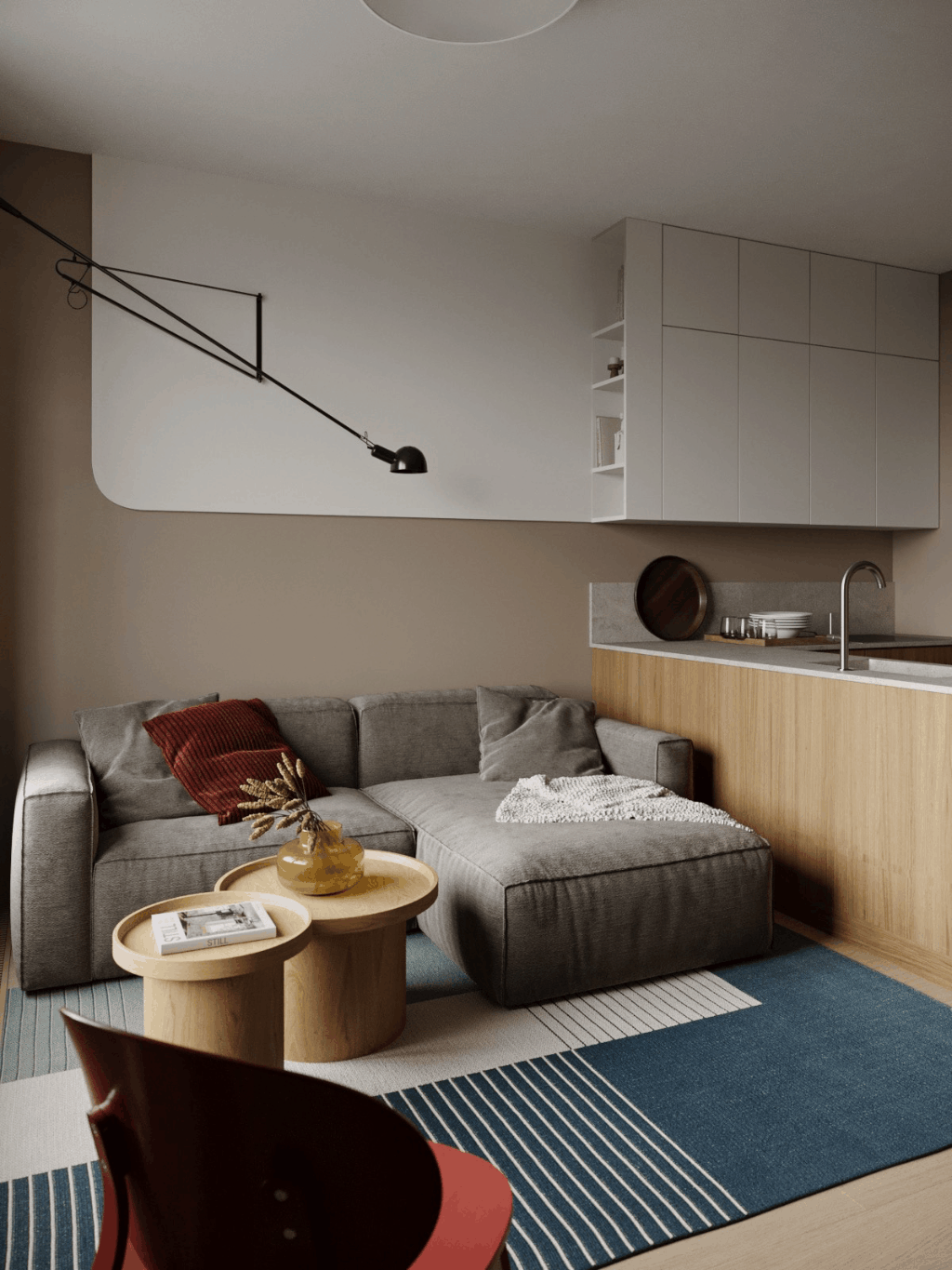 莫斯科一居室公寓的惊艳设计丨俄罗斯莫斯科丨“VM”创意工作室-0