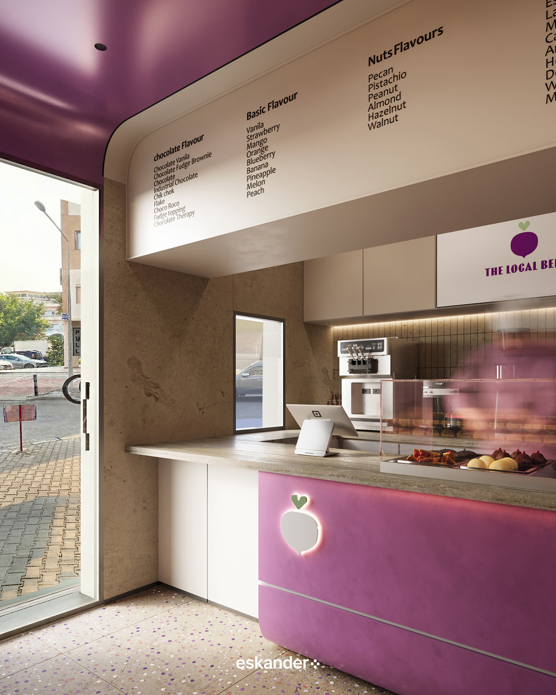 淡紫色·甜品店丨阿联酋迪拜丨Eskander Plus Studio-4