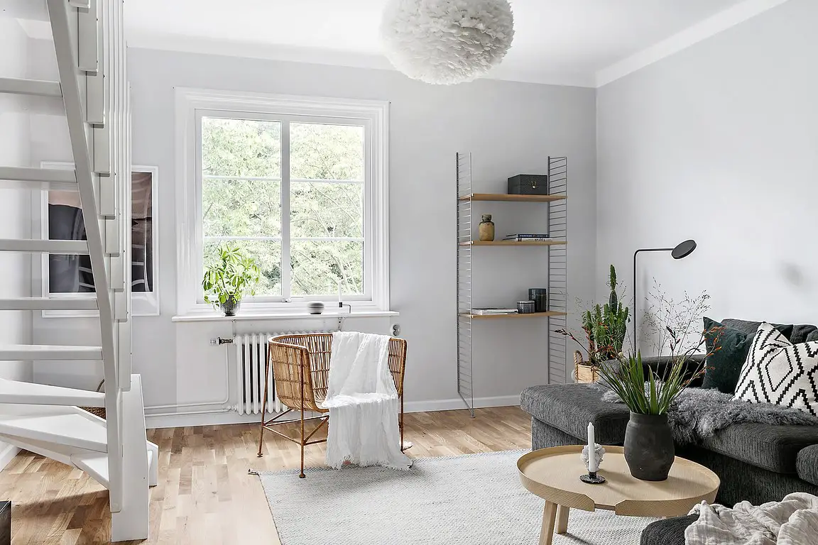 瑞典公寓巧妙改造，阁楼卧室温馨舒适-7