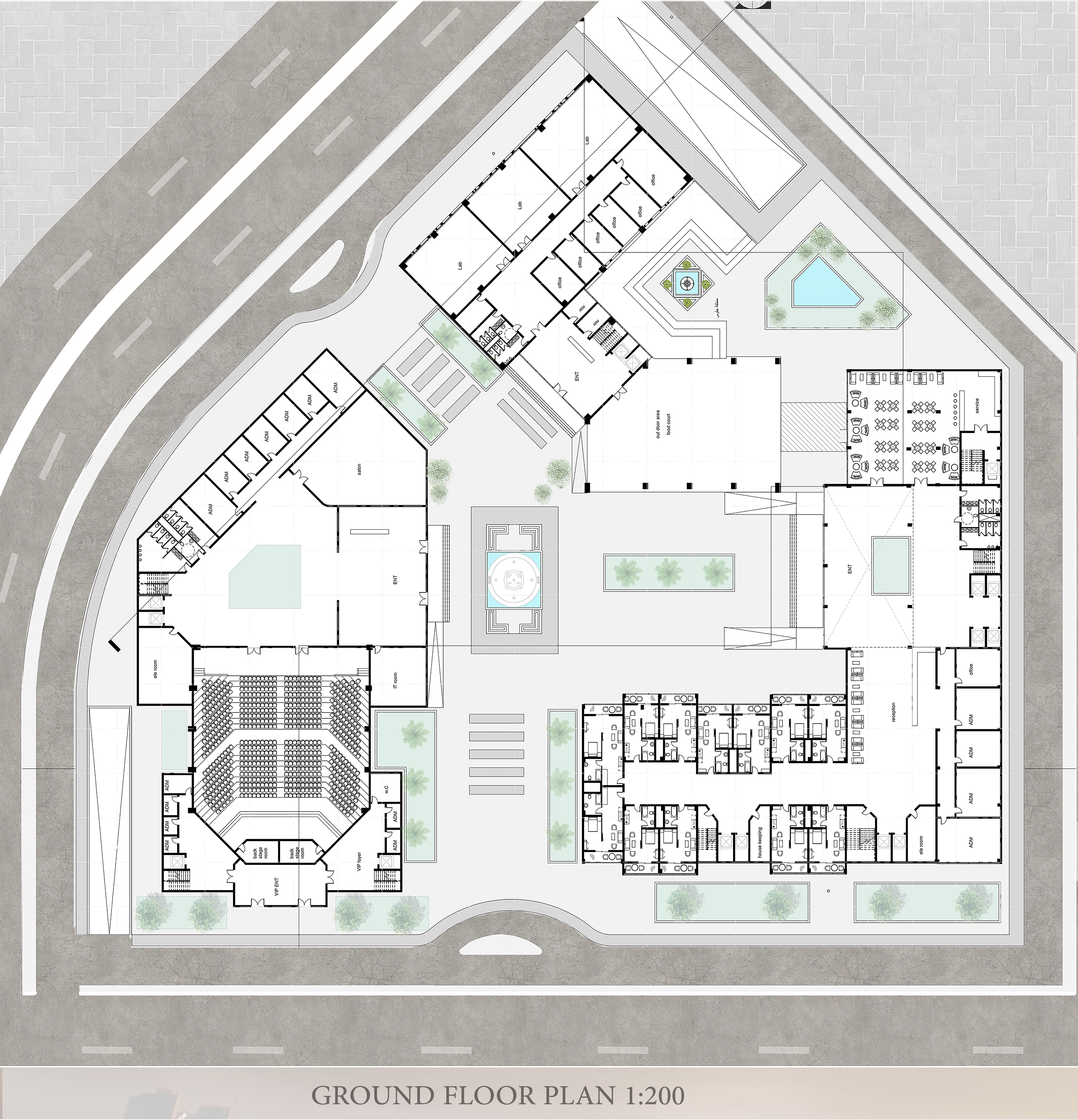 ٍSustainable Research Center with housing for students-4