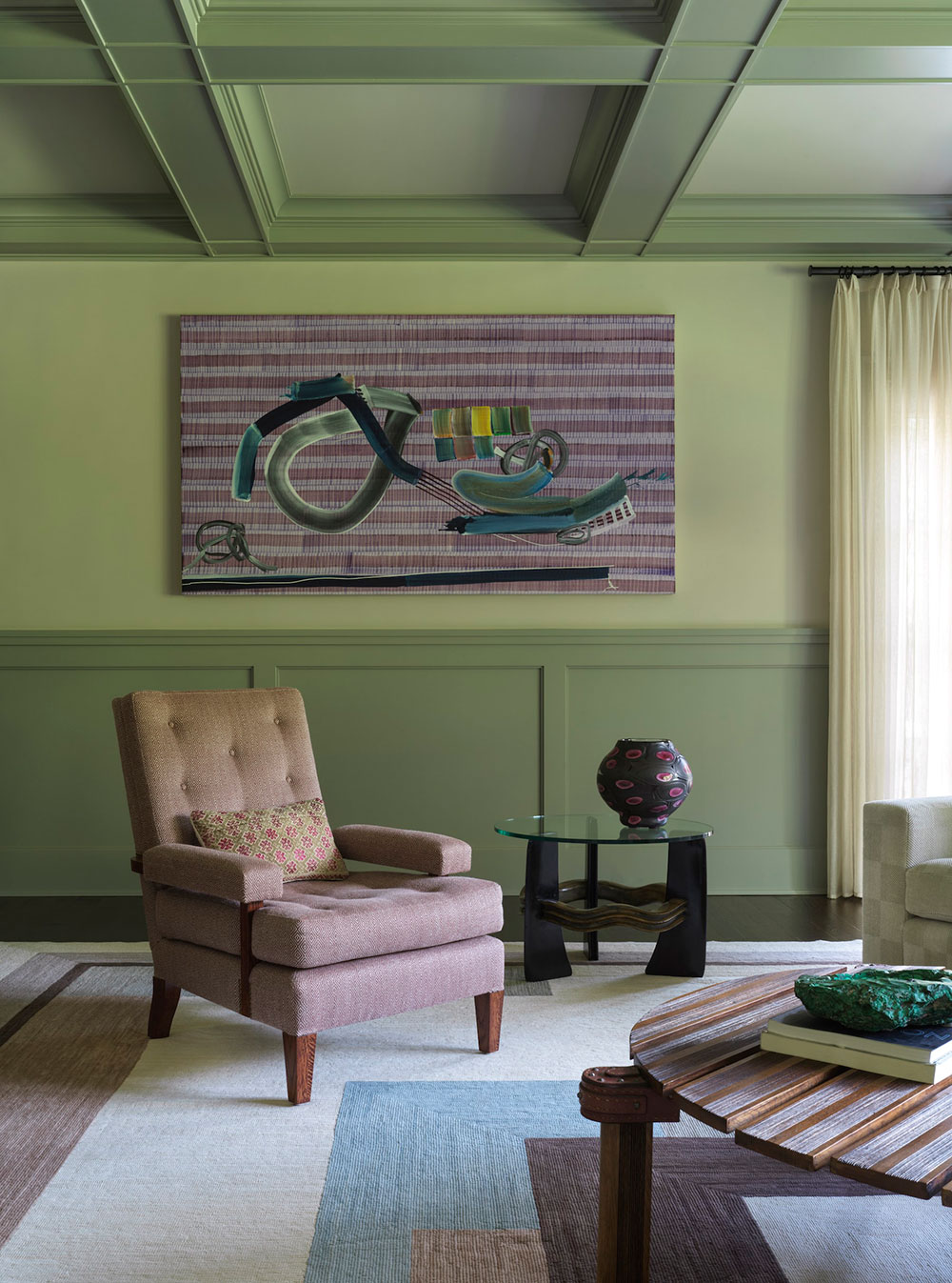 优雅传统的汉普顿风格住宅，有着有趣的色彩-2