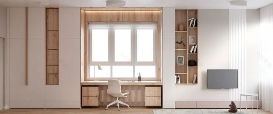 俄罗斯 120㎡原木简约公寓,素雅而精致-20