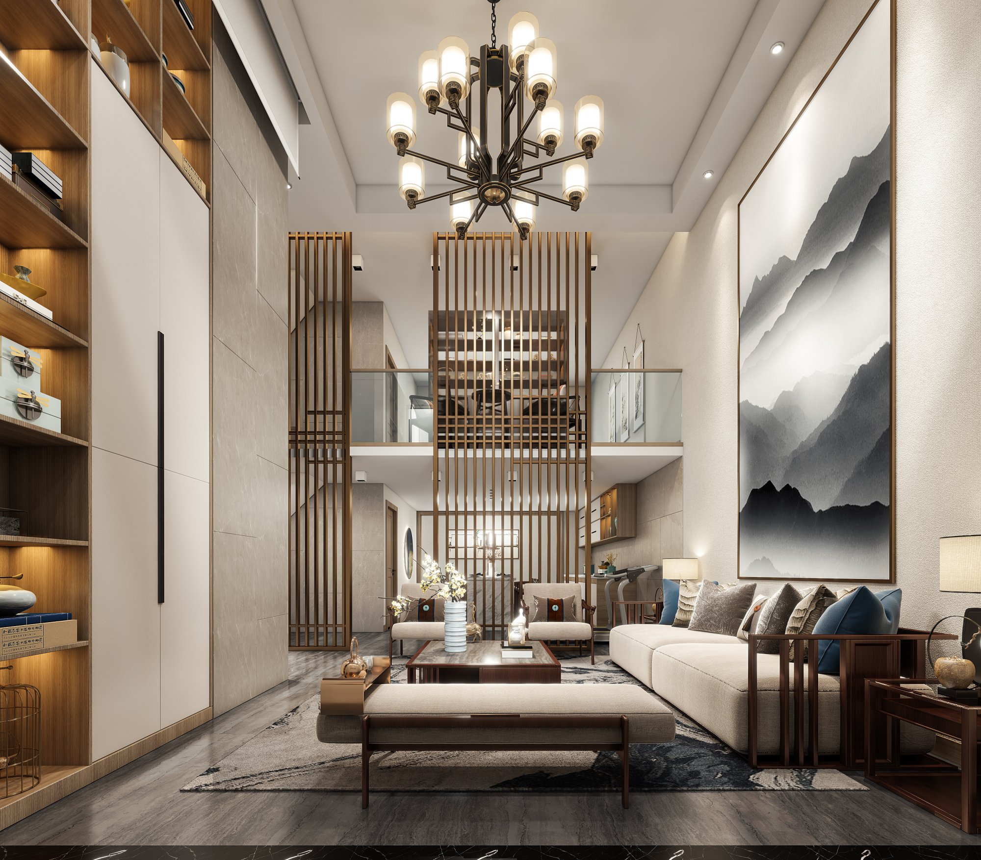 轻奢新中式室内设计-7