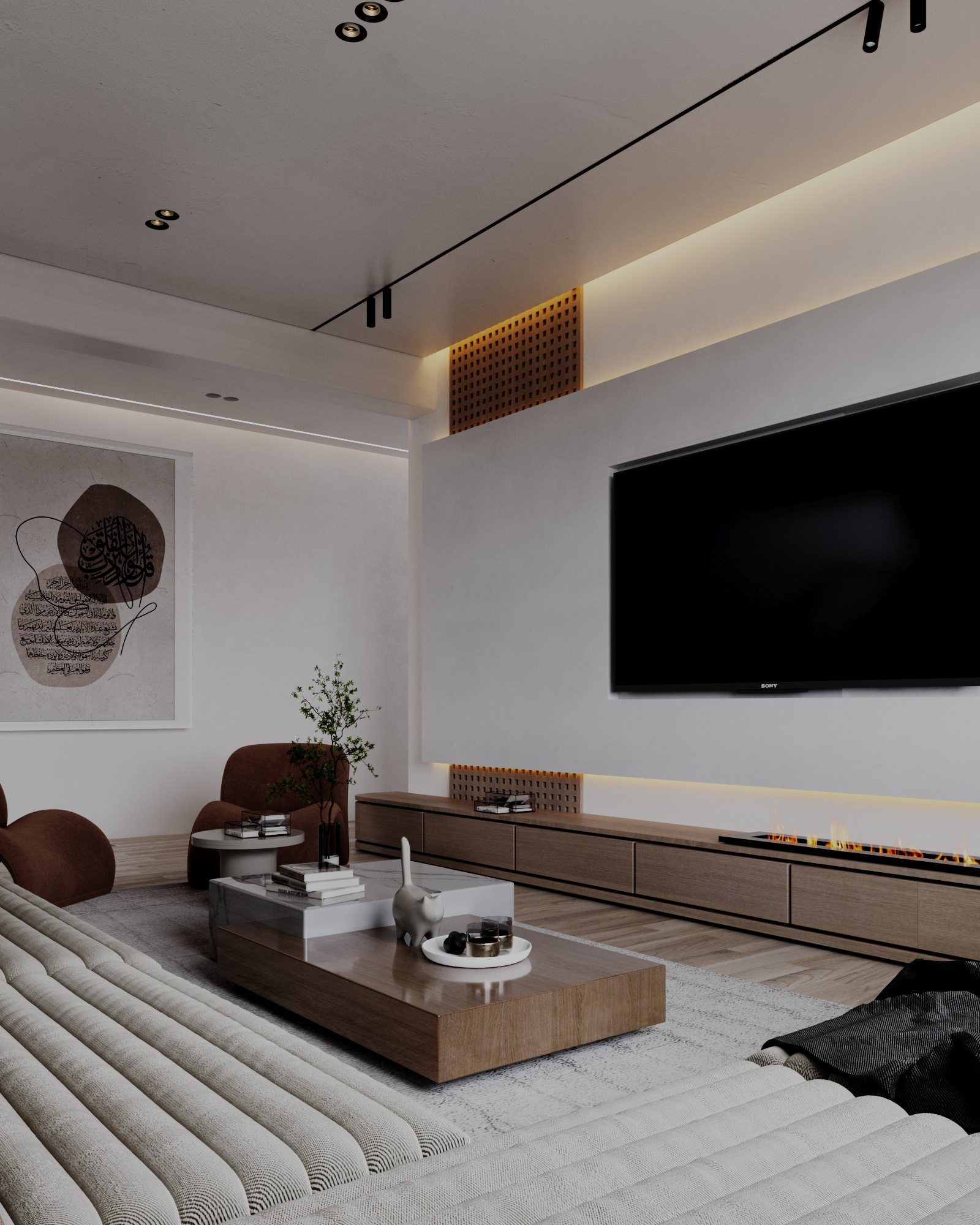 Living Room室内设计项目丨沙特阿拉伯丨ALWI JAMAL-9