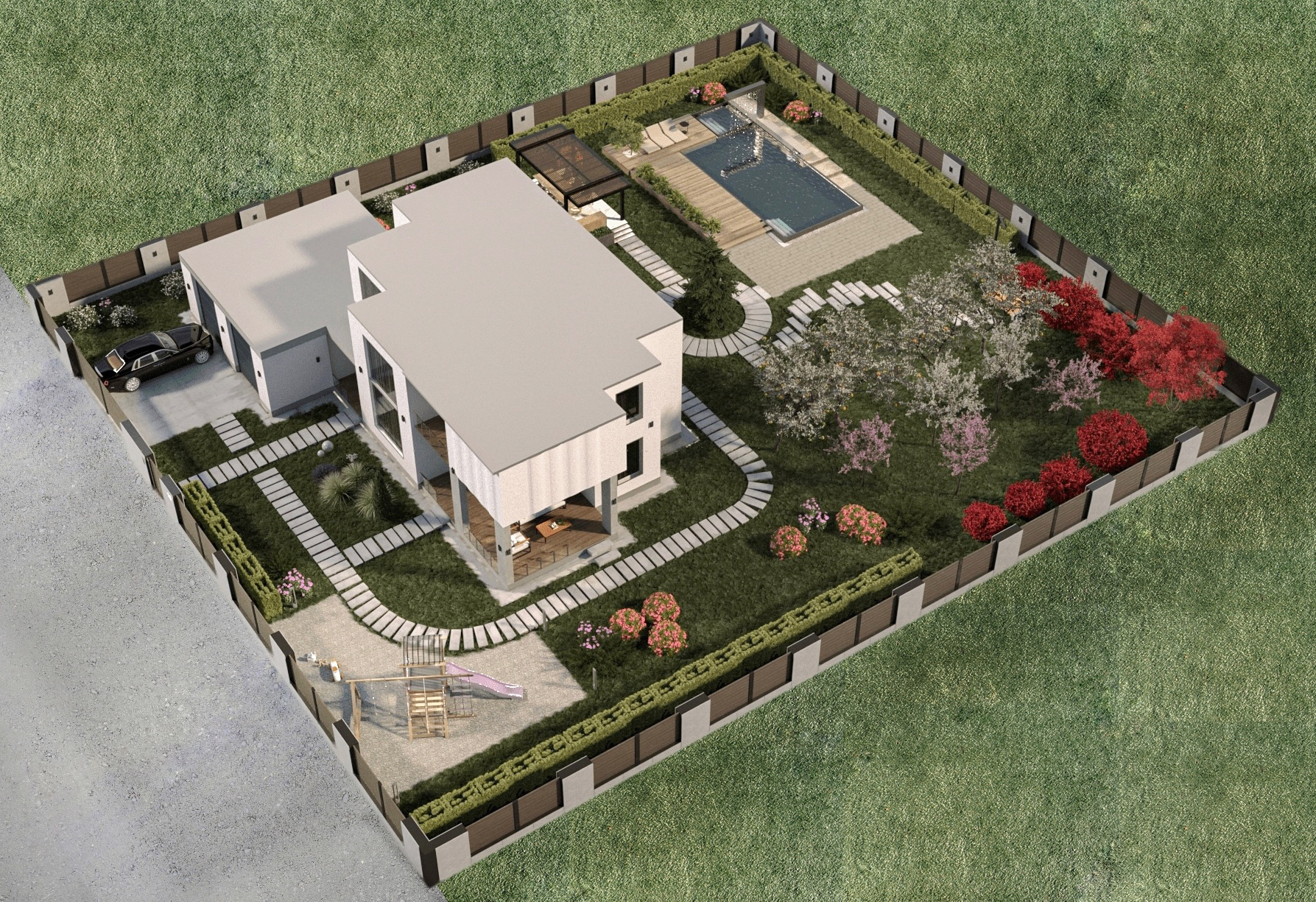 Дизайн – проект благоустройства приусадебного участка-13