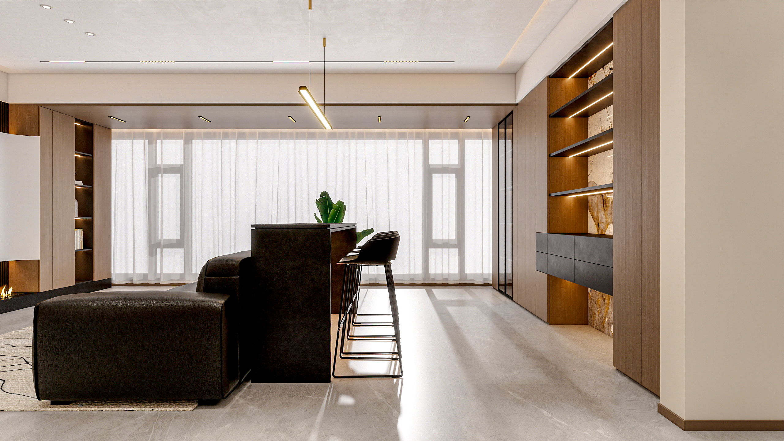 四川成都锦熙华庭鹭湾一号（138平方意式极简三居室）-13