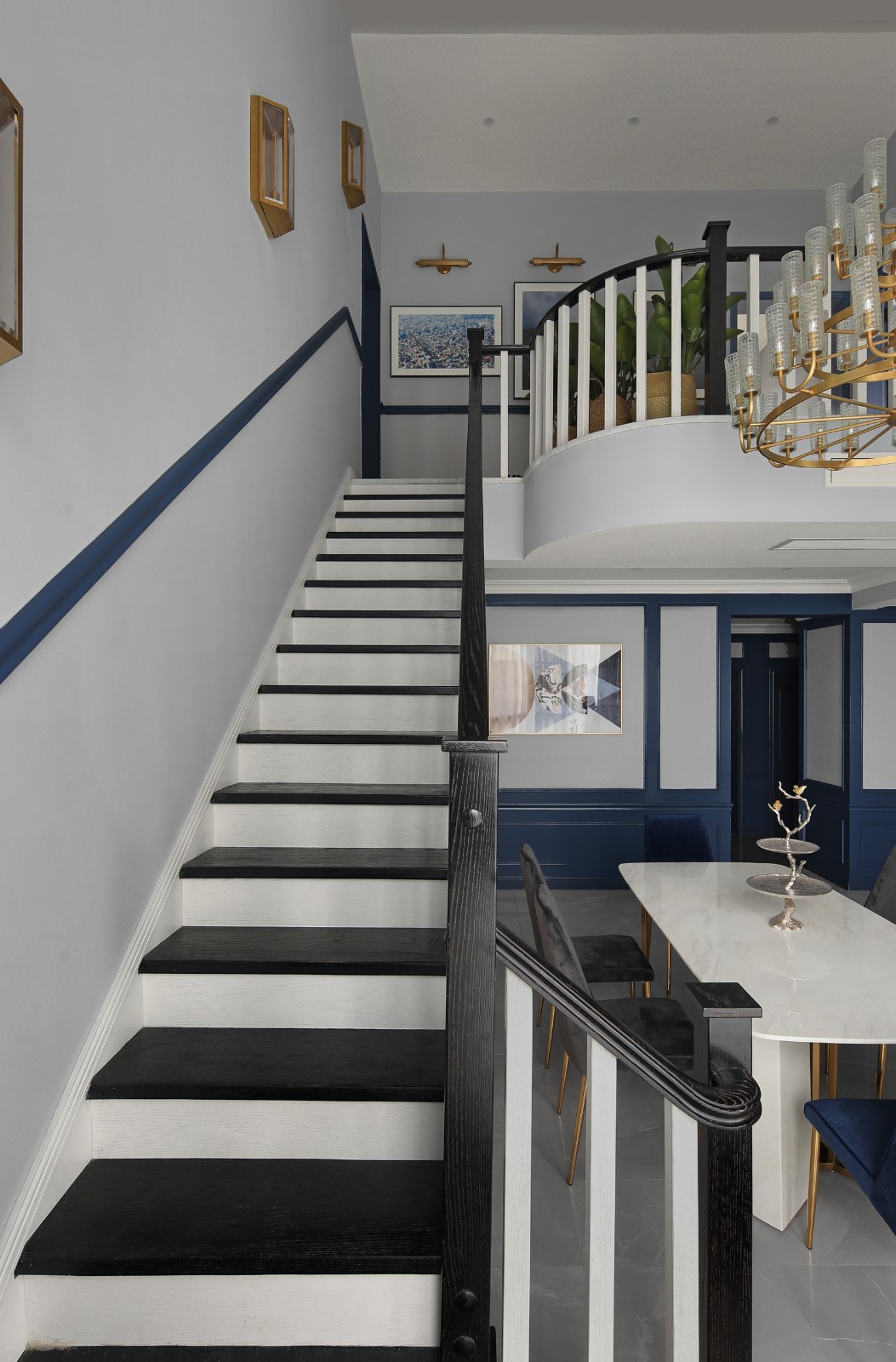 清羽设计 · 成都 178㎡优雅灰蓝家居,打造舒缓港湾氛围-23